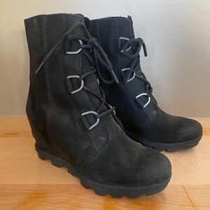 Sorel Joan of Arctic Wedge II in Black Suede, 8